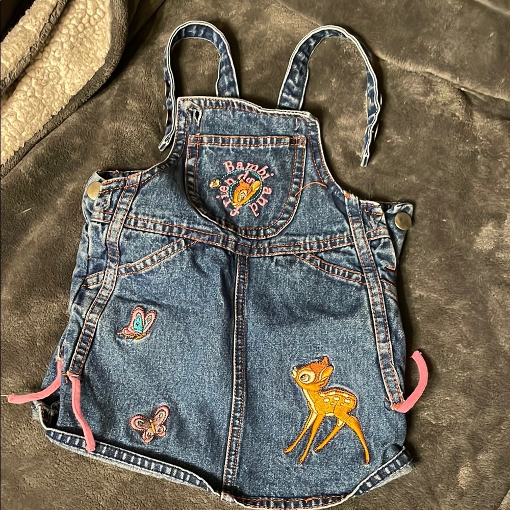 Bambi Blue Denim Kids Overalls